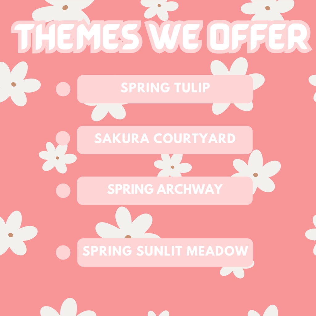 100x Spring VTuber 背景、twitch ストリームの背景、Lofi 背景、Twitch オーバーレイ アセット、Twitch ストリーム アセット、VTuber アセット