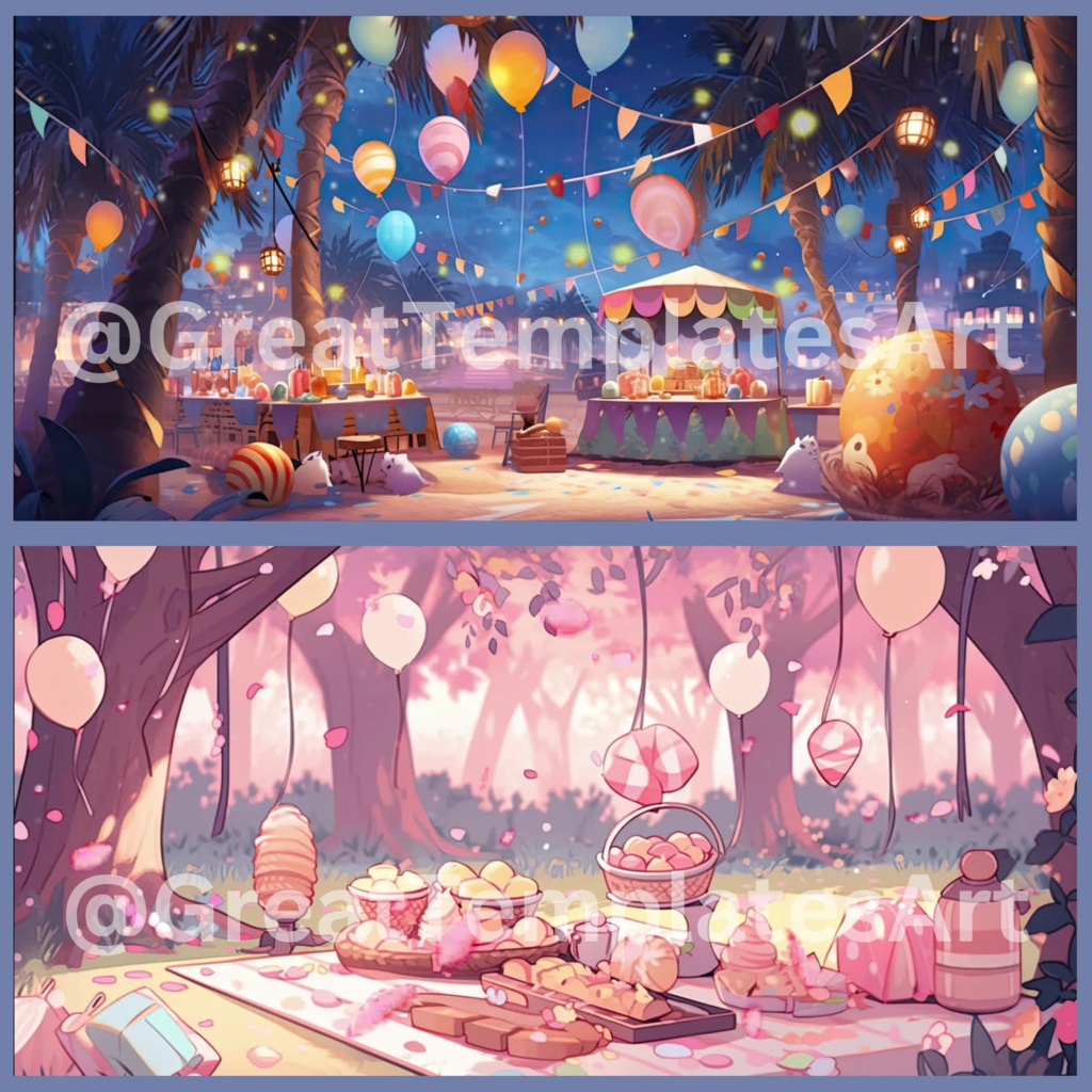 25倍のイースターアニメーション背景 Twitchストリーミング背景アセット VTuberアニメーション背景 Twitchゲーマー背景 ストリームアセット