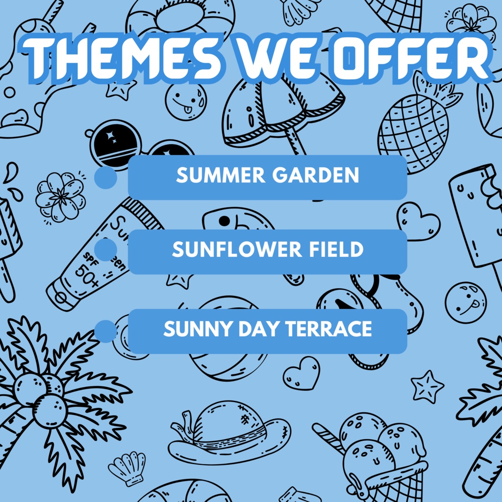 150x サマーシーズン背景、twitch ストリーミング背景、ストリーム アセット、Lofi 背景、Twitch アセット、VTuber アセット。