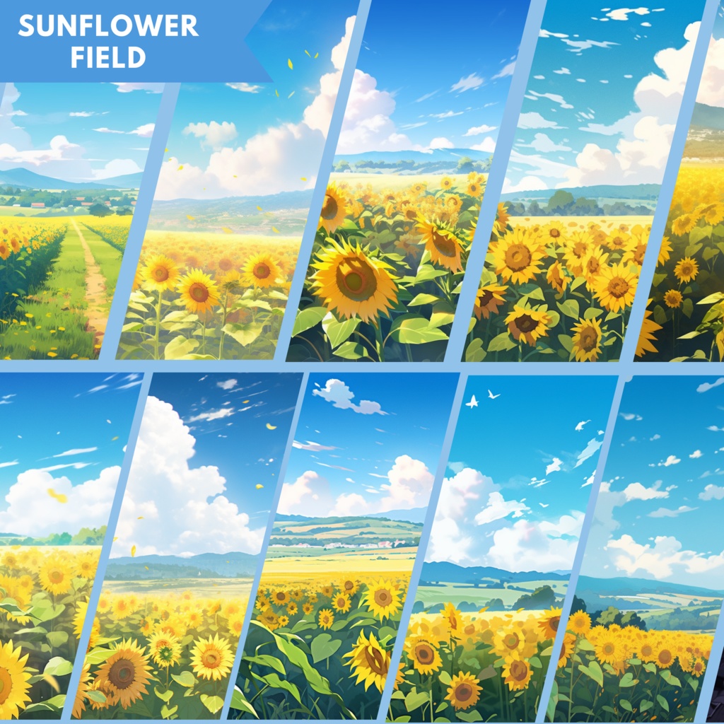 150x サマーシーズン背景、twitch ストリーミング背景、ストリーム アセット、Lofi 背景、Twitch アセット、VTuber アセット。