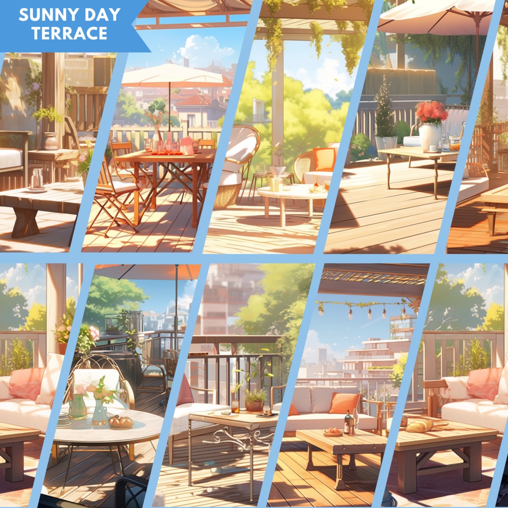 150x サマーシーズン背景、twitch ストリーミング背景、ストリーム アセット、Lofi 背景、Twitch アセット、VTuber アセット。