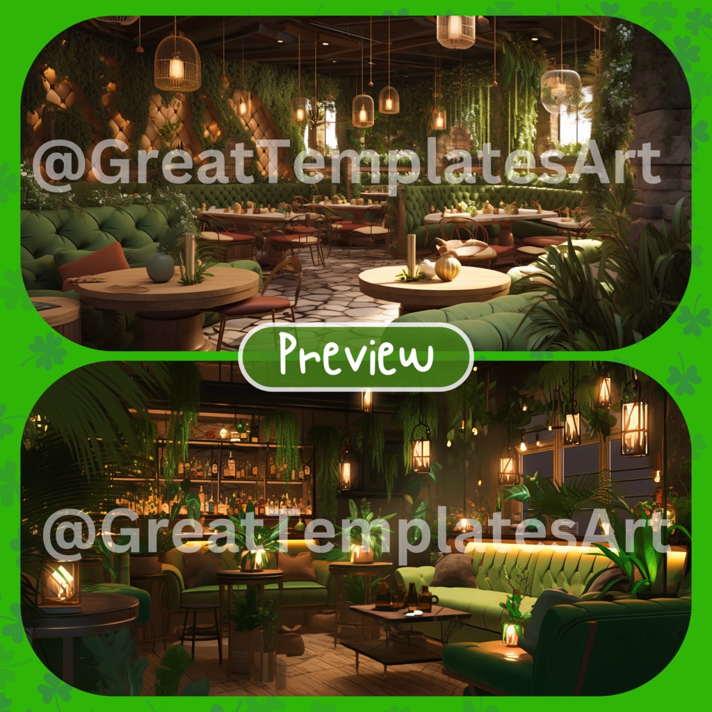 150x Patrick's Day 背景、Vtube 背景、Twitch ストリーミング背景、ストリーム アセット、Lofi 背景、Twitch アセット、Twitch アセット、