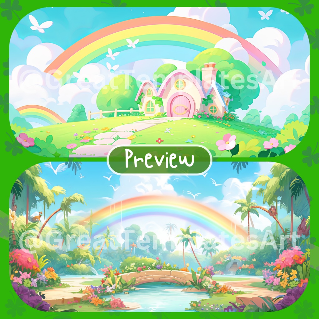 150x Patrick's Day 背景、Vtube 背景、Twitch ストリーミング背景、ストリーム アセット、Lofi 背景、Twitch アセット、Twitch アセット、