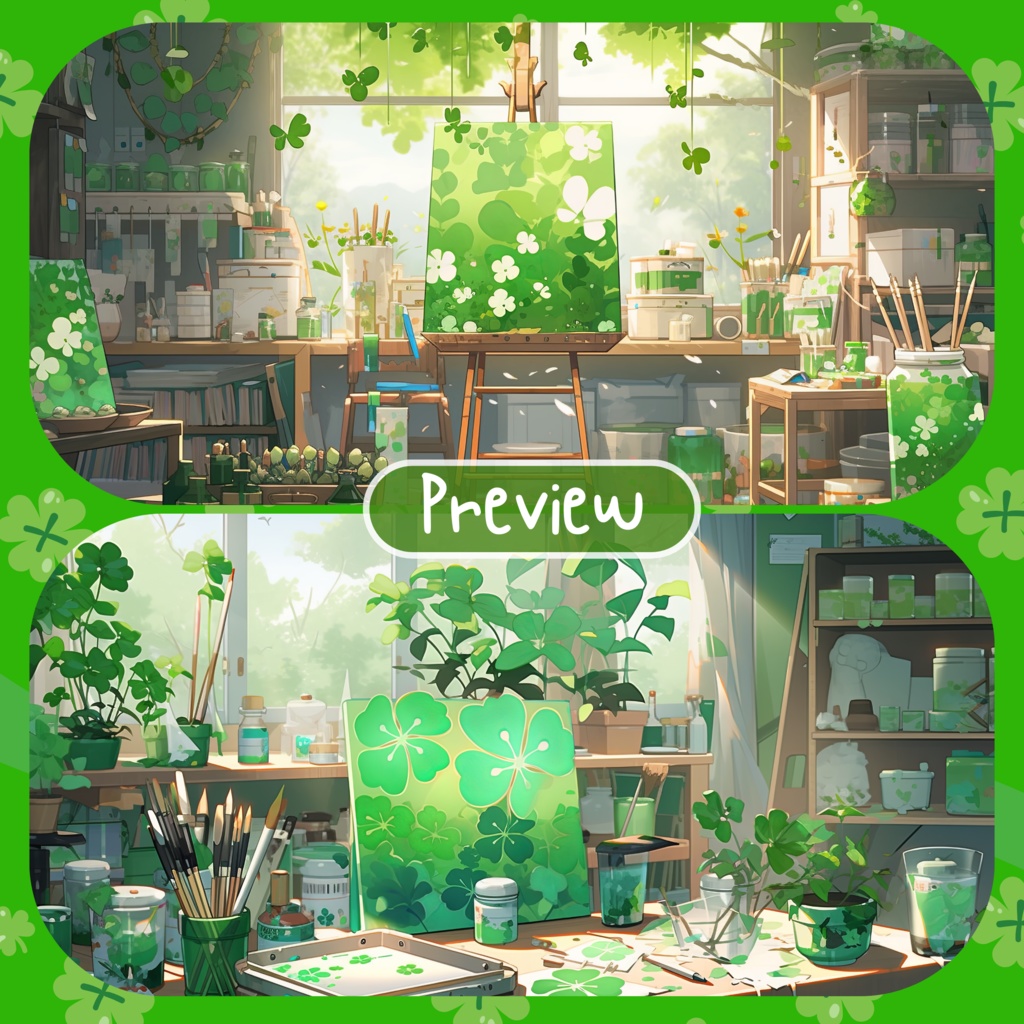 150x Patrick's Day 背景、Vtube 背景、Twitch ストリーミング背景、ストリーム アセット、Lofi 背景、Twitch アセット、Twitch アセット、