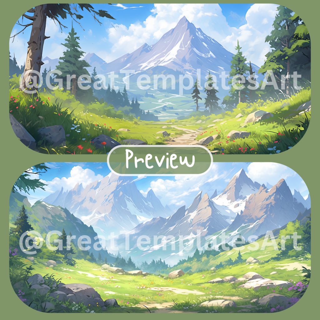 100x 真夏の VTuber 背景、Twitch ストリーミング背景、ストリーム アセット、Lofi 背景、Twitch アセット、VTuber アセット。