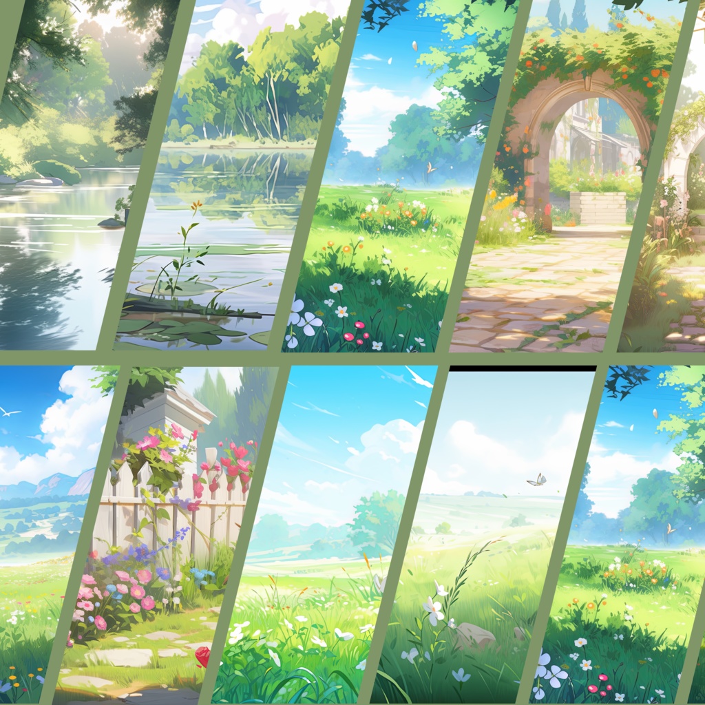 100x 真夏の VTuber 背景、Twitch ストリーミング背景、ストリーム アセット、Lofi 背景、Twitch アセット、VTuber アセット。