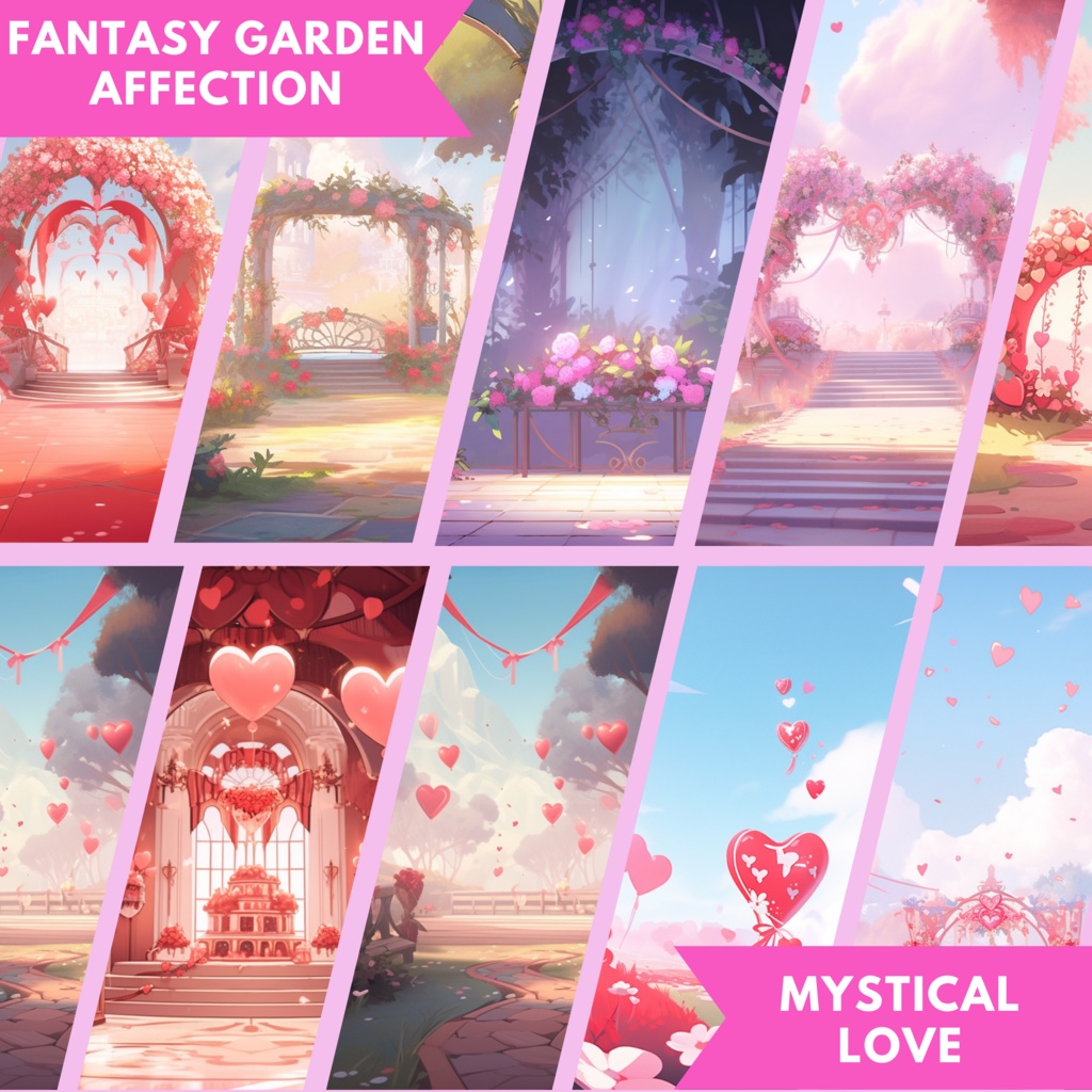 200 個のバレンタインデー背景のメガパック、VTuber ストリーム パッケージ、twitch ストリーム パッケージ、VTuber ゲーミング チェア、アニメーション背景、VTuber アセット