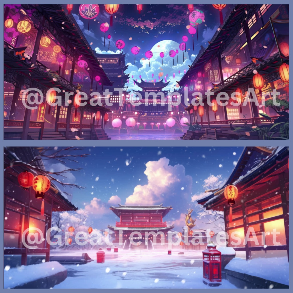 20x 旧正月アニメーション背景、Twitch ストリーミング背景、アセット、VTuber アニメーション背景、Twitch ゲーム背景ストリーム アセット。