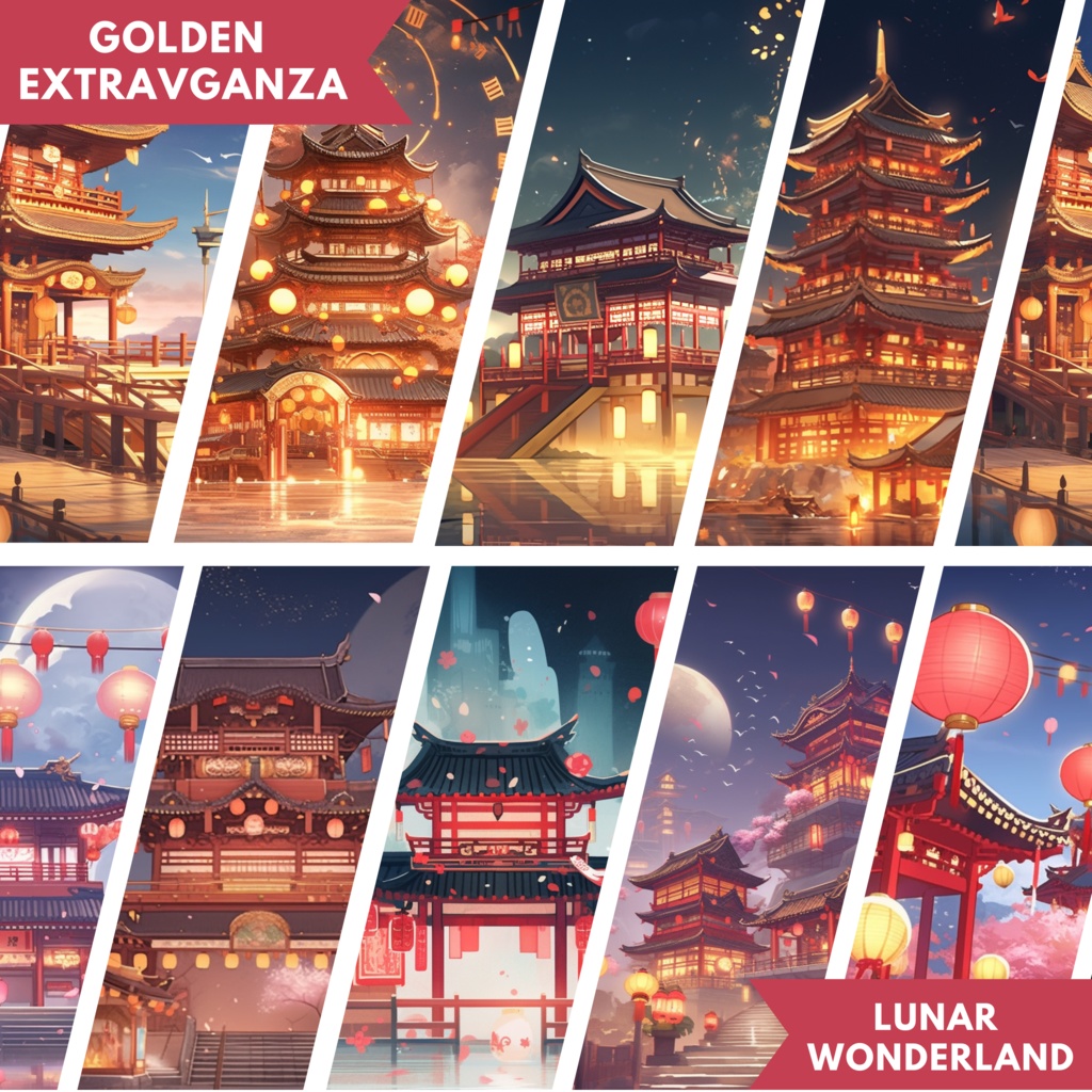 200 個の旧正月背景、VTuber ストリーム パッケージ、twitxh ストリーム パッケージ、VTuber 背景、VTuber ゲーミング チェア、アニメーション背景、VTuber アセット、ストリーミング アセットのメガパック。