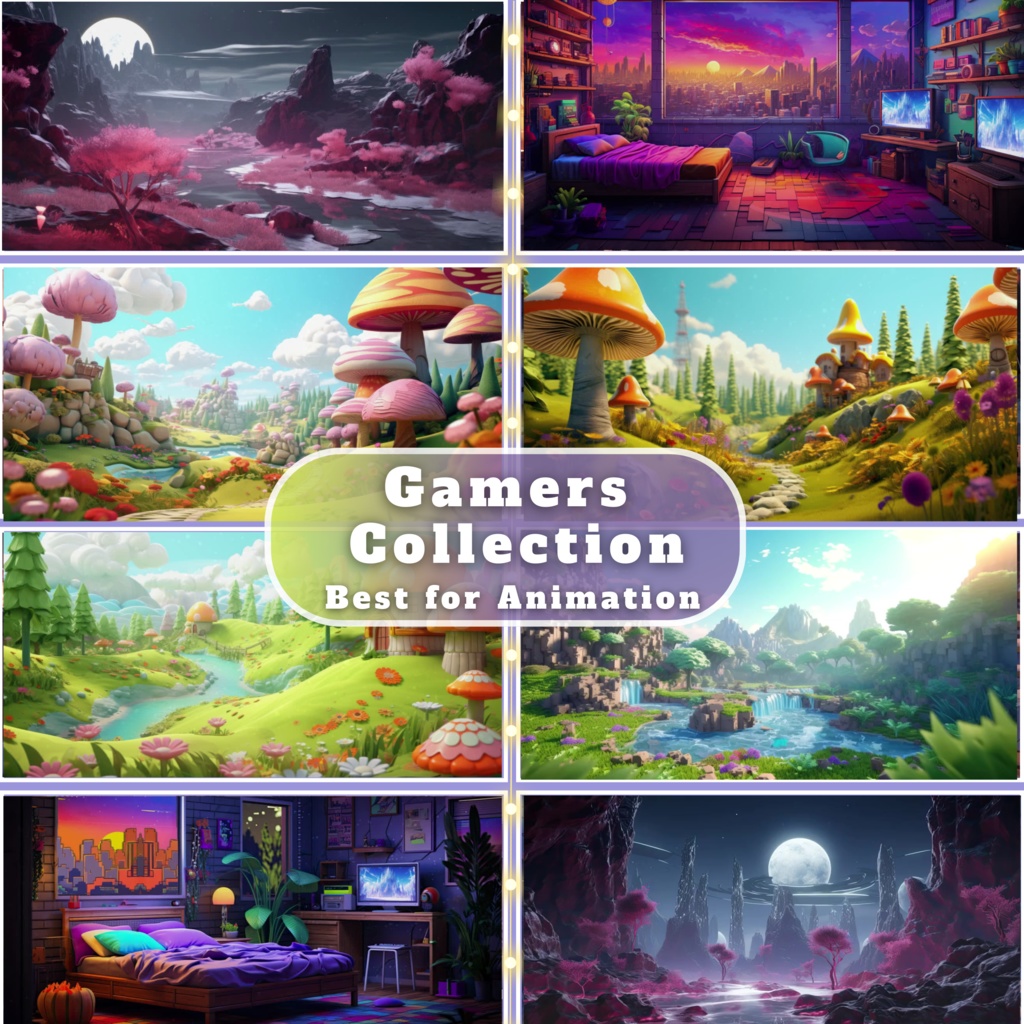 20x ゲーマーのアニメーション背景、ピクセル アート Twitch Minecraft のアニメーション背景、Twitch ストリーミング B 背景 VTuber アセット、ストリーム アセット。