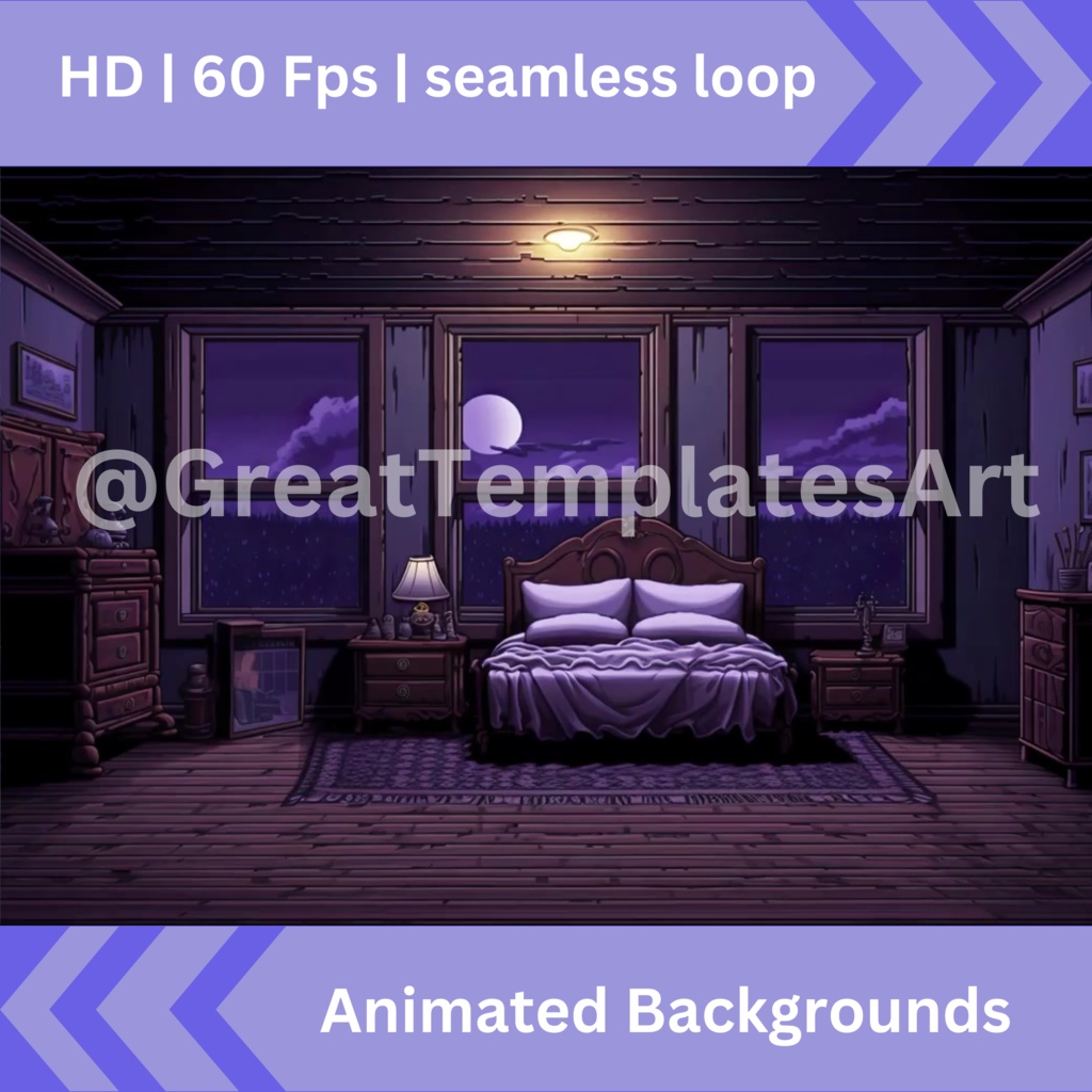 8x ピクセル アート Twitch アニメーション背景、ゲーマー背景、Twitch ストリーミング背景、アニメ Lo-Fi アニメーション、Twitch アセット、ストリーム アセット、VTuber アセット。