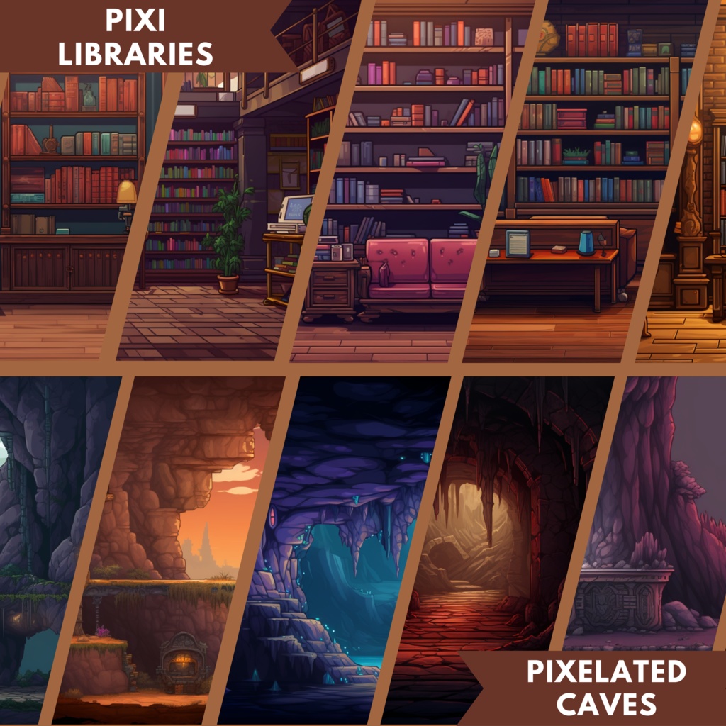 50x ピクセル アート VTuber 背景、Twitch ストリーミング背景、仮想背景、ストリーミング アセット、Twitch アセット、Vtuber アセット、