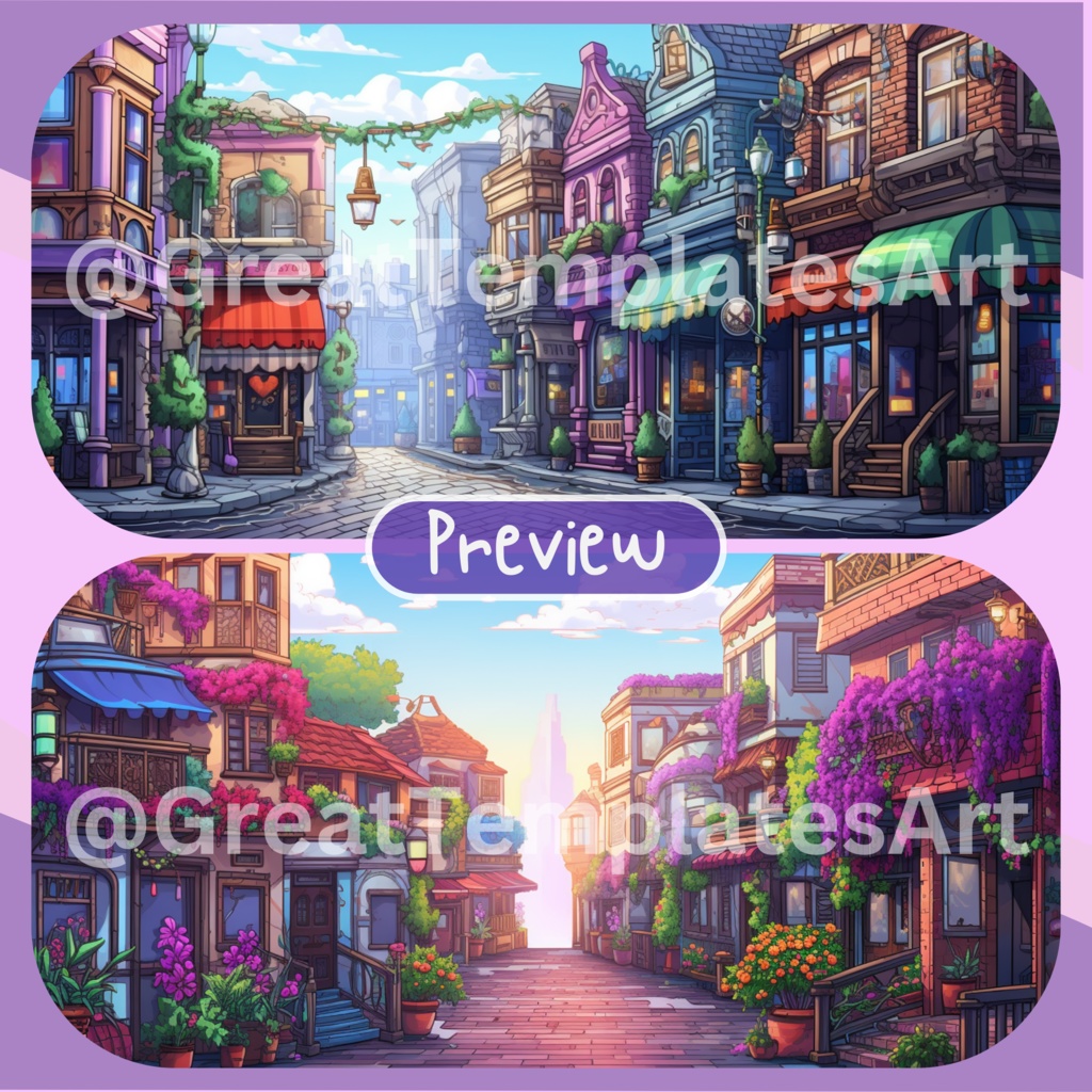 50x ピクセル アート VTuber 背景、Twitch ストリーミング背景、仮想背景、ストリーミング アセット、Twitch アセット、Vtuber アセット、