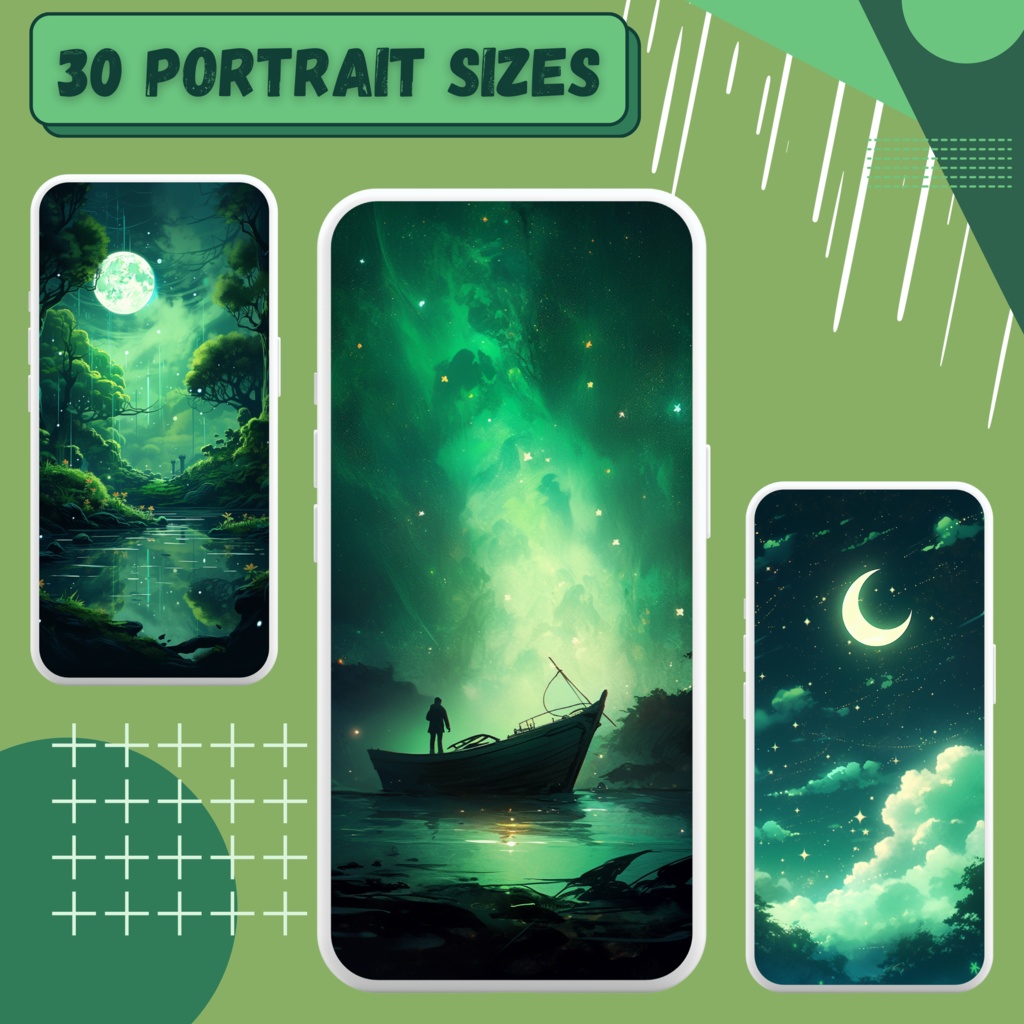 30x 緑の壁紙、VTuber の背景、デスクトップの壁紙、MacBook の壁紙、携帯電話の壁紙、デジタル画像、