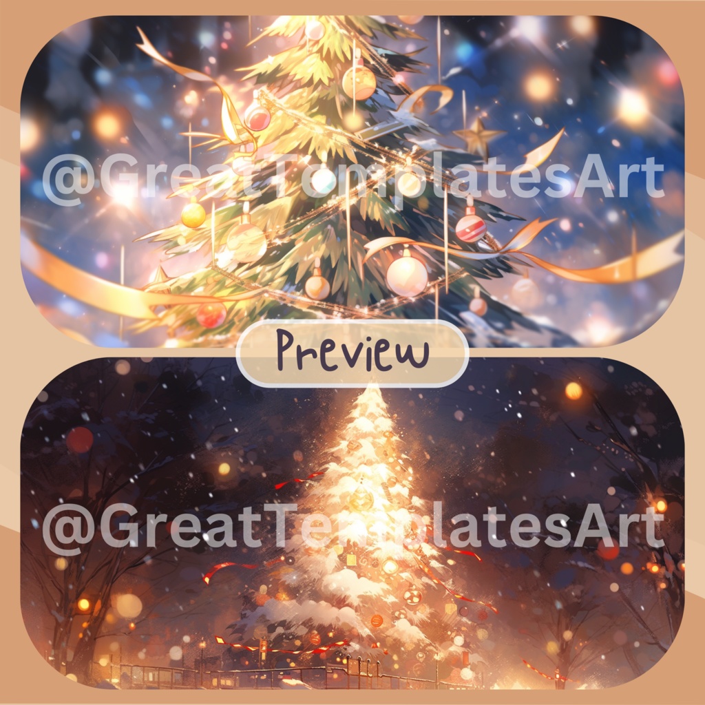 100x クリスマス VTuber 背景、twitch ストリーム背景、ストリーム アセット、Lofi 背景、Twitch アセット、ストリーム アセット、VTuber アセット。