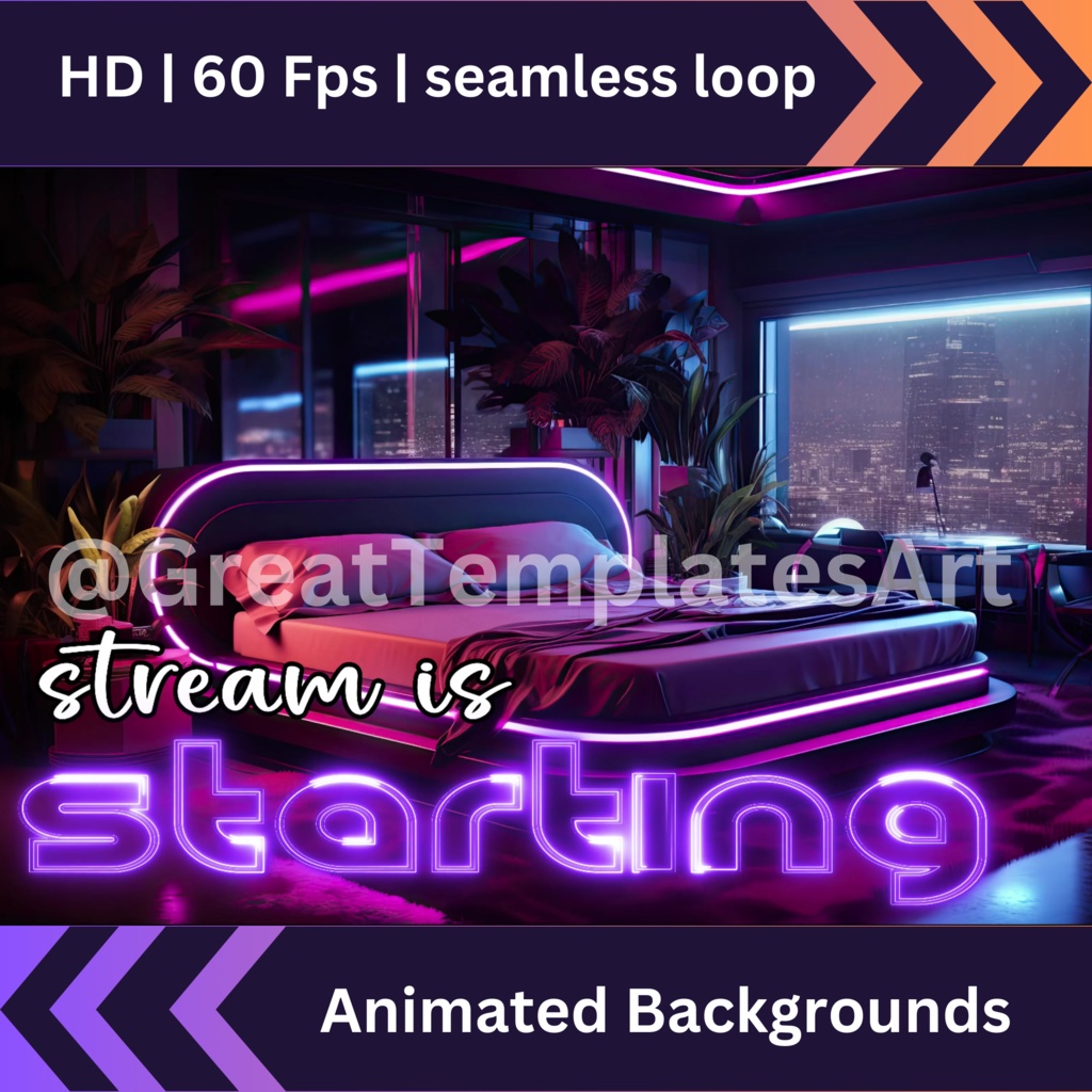 16x ネオン twitch スクリーン、アニメーション背景、twitch ストリーム アニメーション、Anime Lofi アニメーション、Twitch アニメーション、ストリーム アセット、VTuber アセット。