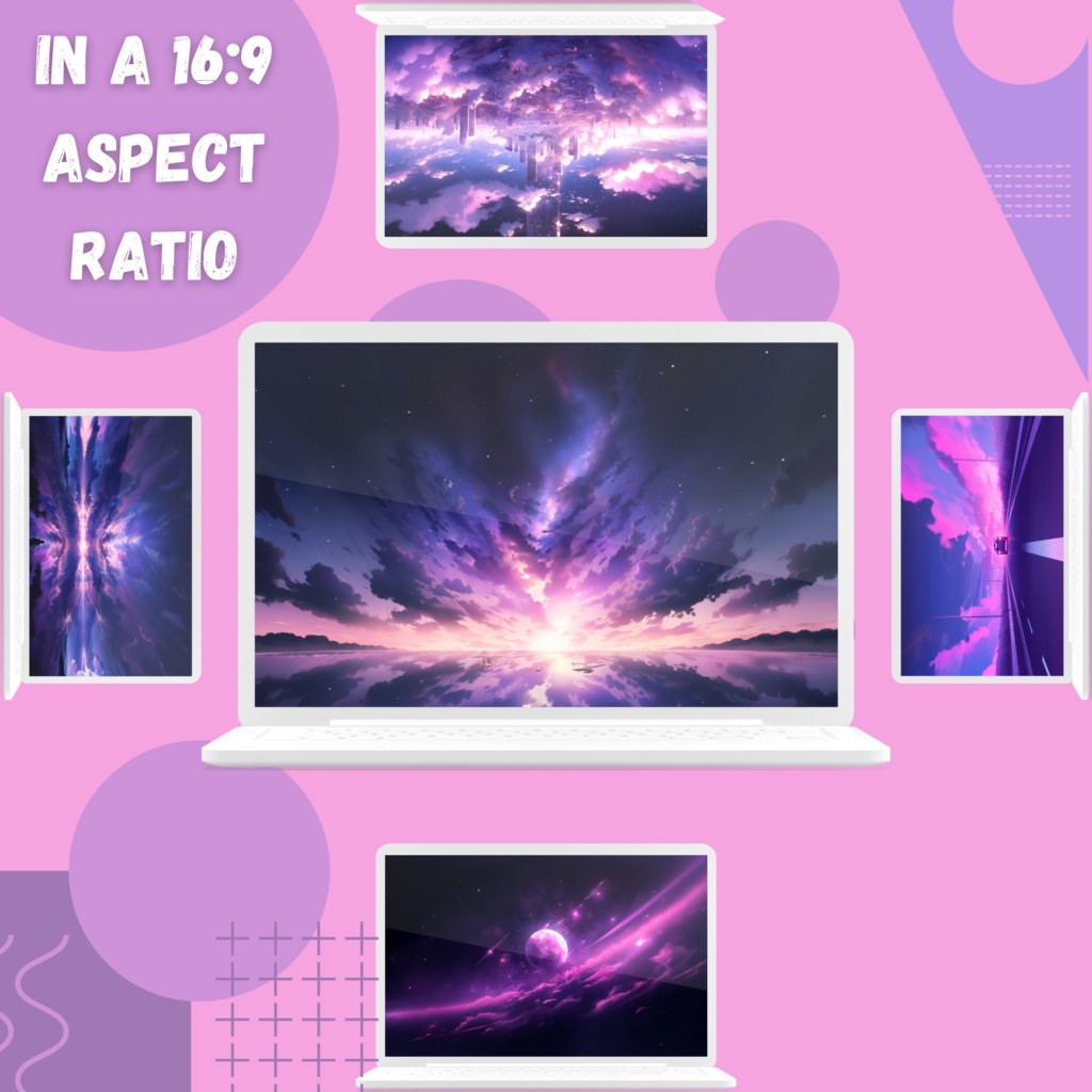 30x 紫色の壁紙、VTuber の背景、かわいいデスクトップの壁紙、MacBook の壁紙、携帯電話の壁紙、デジタル画像。