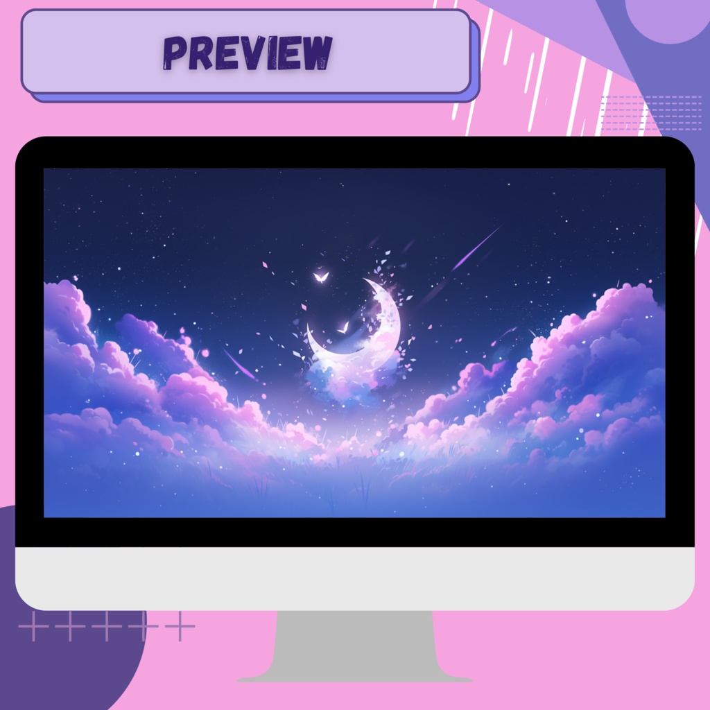 30x 紫色の壁紙、VTuber の背景、かわいいデスクトップの壁紙、MacBook の壁紙、携帯電話の壁紙、デジタル画像。