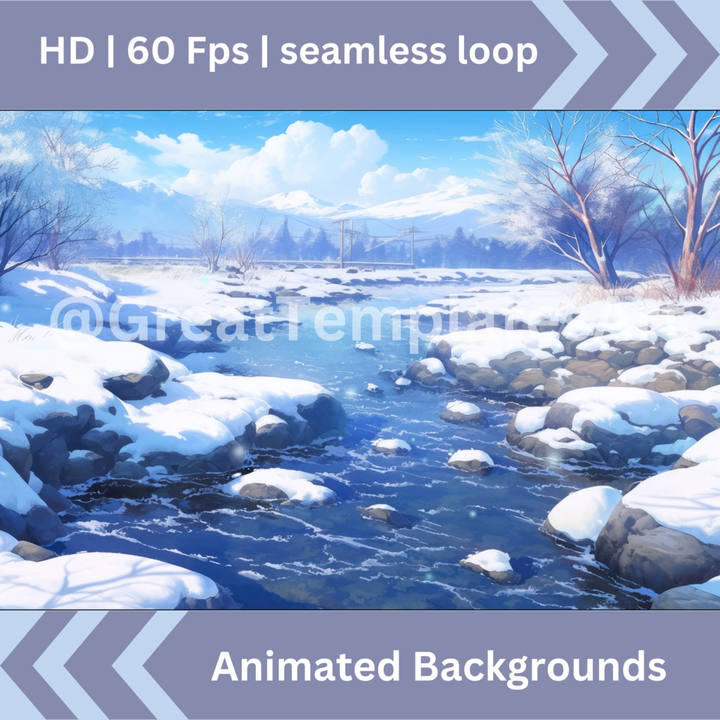 20x 冬アニメーション背景、VTuber 背景、Twitch ストリーム背景、VTuber アセット、ストリーミング背景、Twitch アセット。