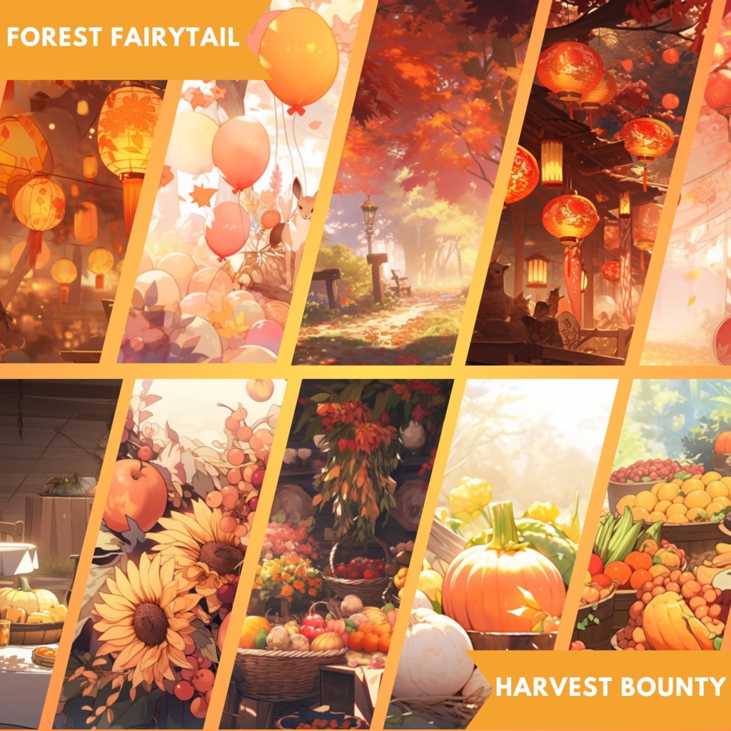 130x 感謝祭の背景、Twitch ストリーム パッケージ、VTuber 仮想背景、VTuber アセット、Twitch Autumn 背景、VTuber Lofi 背景、ストリーム アセット。