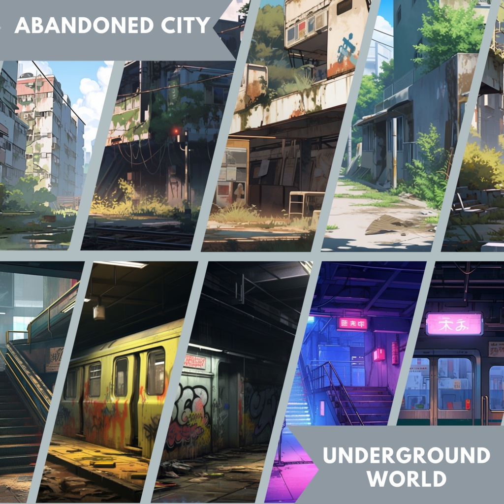 50x Urban VTuber 背景、twitch ストリーム背景、ストリーム アセット、Lofi 背景、Twitch アセット、VTuber アセット。