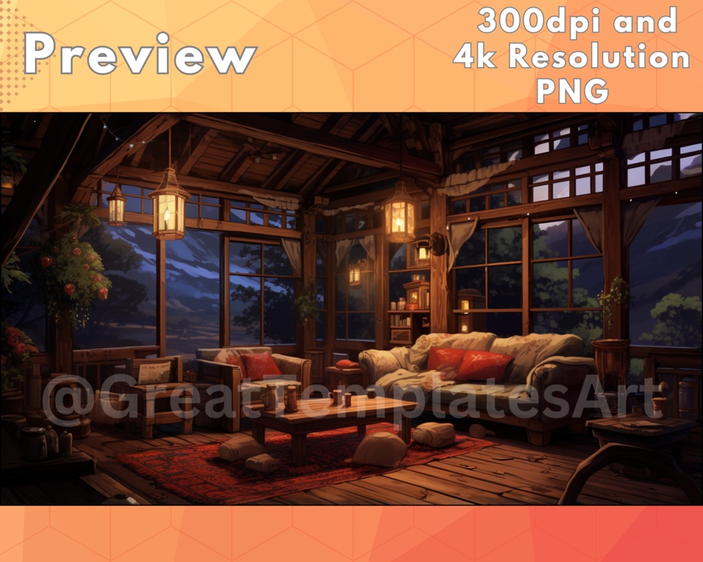 50x Cozy VTuber 背景、Twitch ストリーム背景、ストリーム アセット、Lofi 背景、Twitch アセット、VTuber アセット。