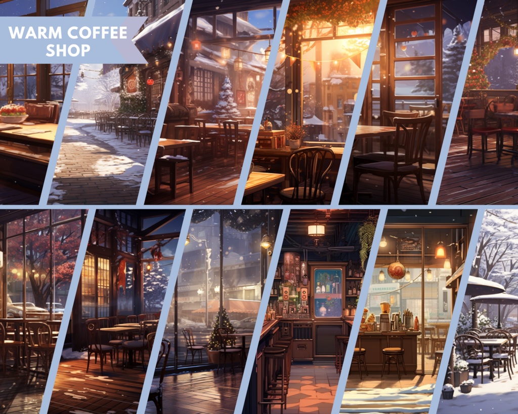 50x Cozy VTuber 背景、Twitch ストリーム背景、ストリーム アセット、Lofi 背景、Twitch アセット、VTuber アセット。