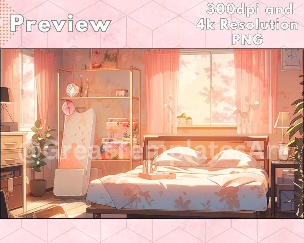 50x Cozy VTuber 背景、Twitch ストリーム背景、ストリーム アセット、Lofi 背景、Twitch アセット、VTuber アセット。