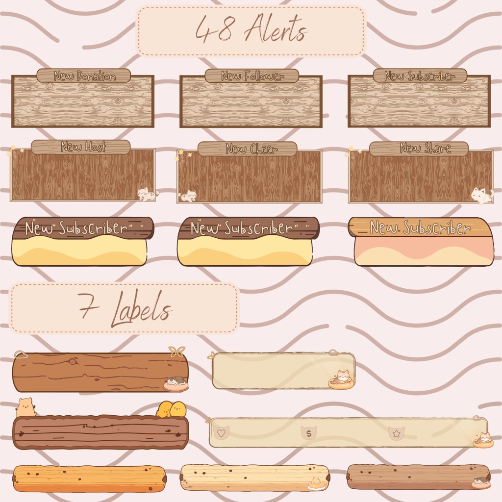 【VTuber向け】癒しの猫テーマ動く配信画面🐈【YouTube・Twitch配信者向け】│フルHD対応