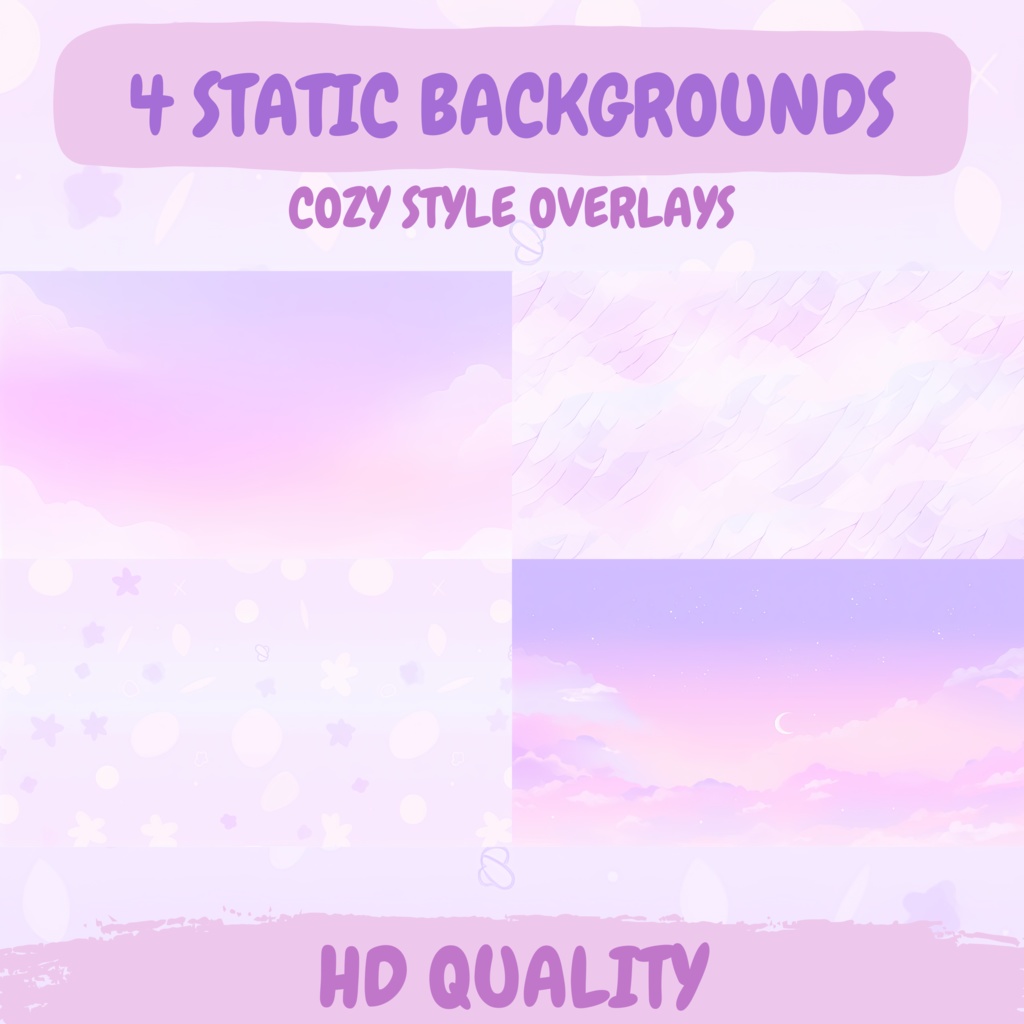 パープル アニメーション Twitch オーバーレイ、Cozy オーバーレイ、Lofi オーバーレイ、Twitch ストリーム パッケージ、キュート オーバーレイ、Twitch アラート、Twitch ラベル、Twitch アセット、ストリーム アセット。