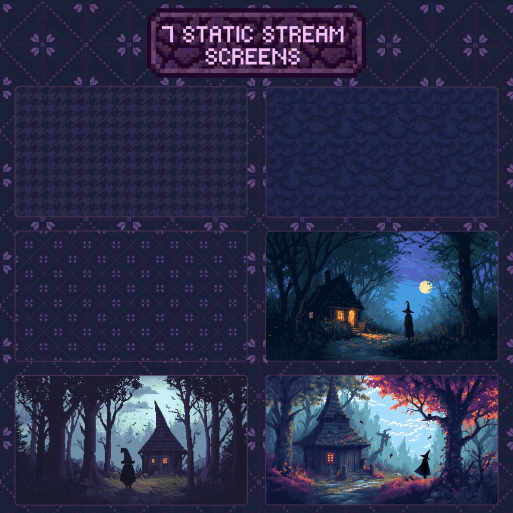 ハロウィン Twitch オーバーレイ、Twitch ストリーム パッケージ、かわいい Lo-Fi ホラー Twitch オーバーレイ、Twitch アラート、Twitch ラベル、Twitch アセット、ストリーム アセット。