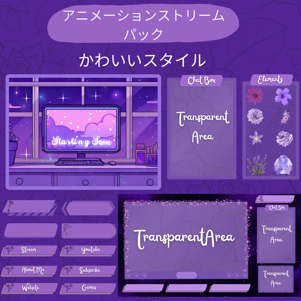  Midnight Cottage Core Twitch ストリーム オーバーレイ、Twitch ストリーム パッケージ、Cozy オーバーレイ、Lofi Twitch オーバーレイ、Twitch アセット、ストリーム アセット。