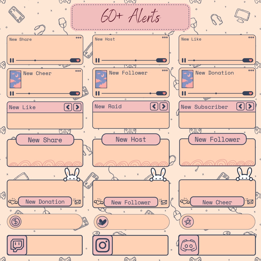 Cute Lo-Fi Twitch Stream オーバーレイ、Twitch Stream パッケージ、Cozy オーバーレイ、Lo-Fi Twitch オーバーレイ、Cute Twitch オーバーレイ、Twitch アラート、Twitch ラベル、Twitch アセット。