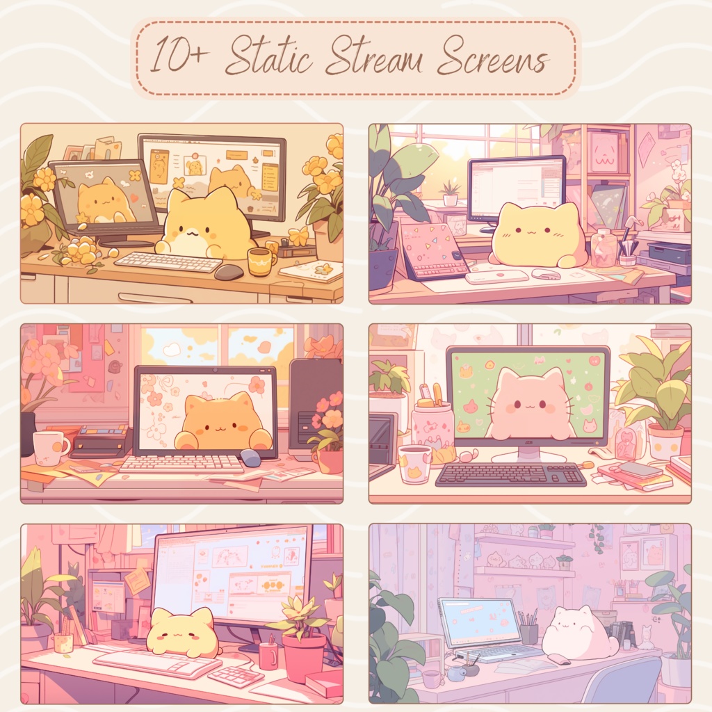 Lofi cat twitch ストリーム オーバーレイ、Twitch ストリーム パッケージ、Lofi オーバーレイ、Cute Twitch オーバーレイ、Twitch アラート、Twitch ラベル、Twitch アセット、ストリーム アセット。