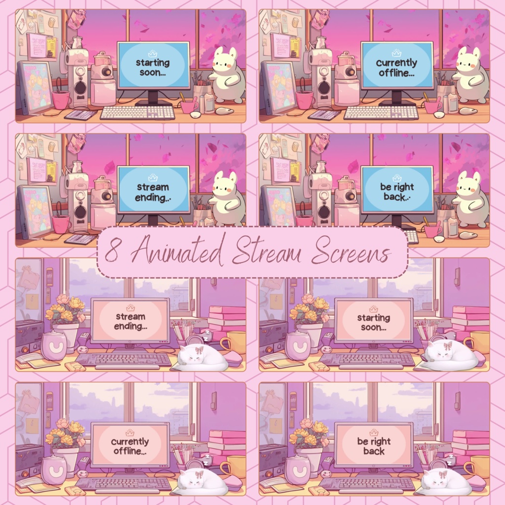 lofi voilet twitch ストリーム オーバーレイ、Twitch ストリーミング パッケージ、Lofi Twitch オーバーレイ、Cute オーバーレイ、Twitch アラート、Twitch ラベル、twitch アセット、ストリーム アセット。