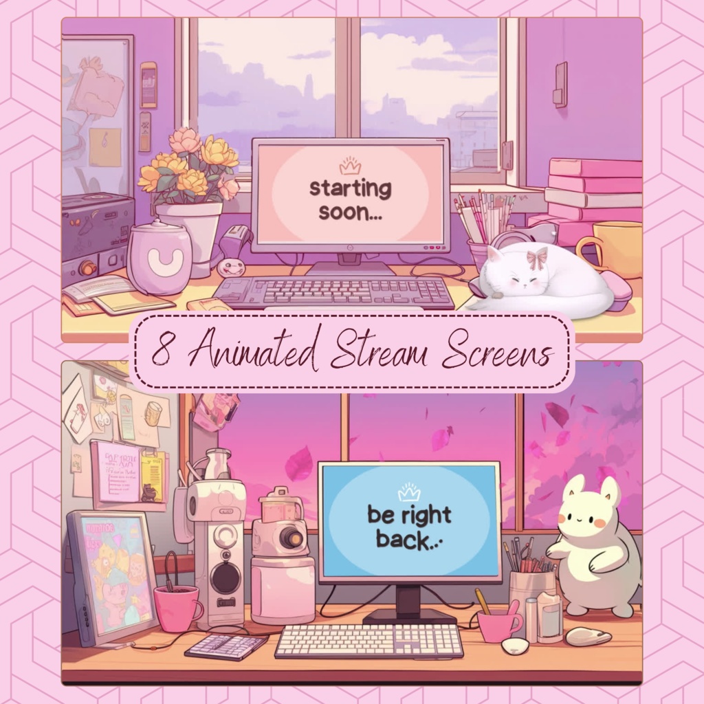 lofi voilet twitch ストリーム オーバーレイ、Twitch ストリーミング パッケージ、Lofi Twitch オーバーレイ、Cute オーバーレイ、Twitch アラート、Twitch ラベル、twitch アセット、ストリーム アセット。