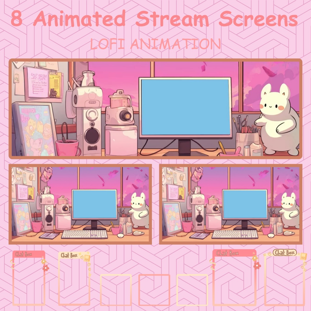 Voilet twitch ストリーム オーバーレイ、Cozy オーバーレイ、Twitch ストリーム パッケージ、かわいい Twitch オーバーレイ、Twitch アラート、Twitch ラベル、Twitch アセット、ストリーム アセット。
