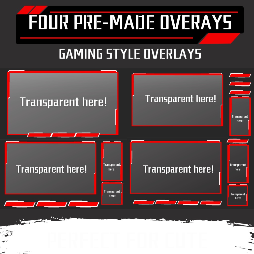 赤のゲーム Twitch オーバーレイ、Twitch ストリーム パッケージ、Twitch ゲーム オーバーレイ、Twitch アラート、ストリーム アセット、Twitch アセット。