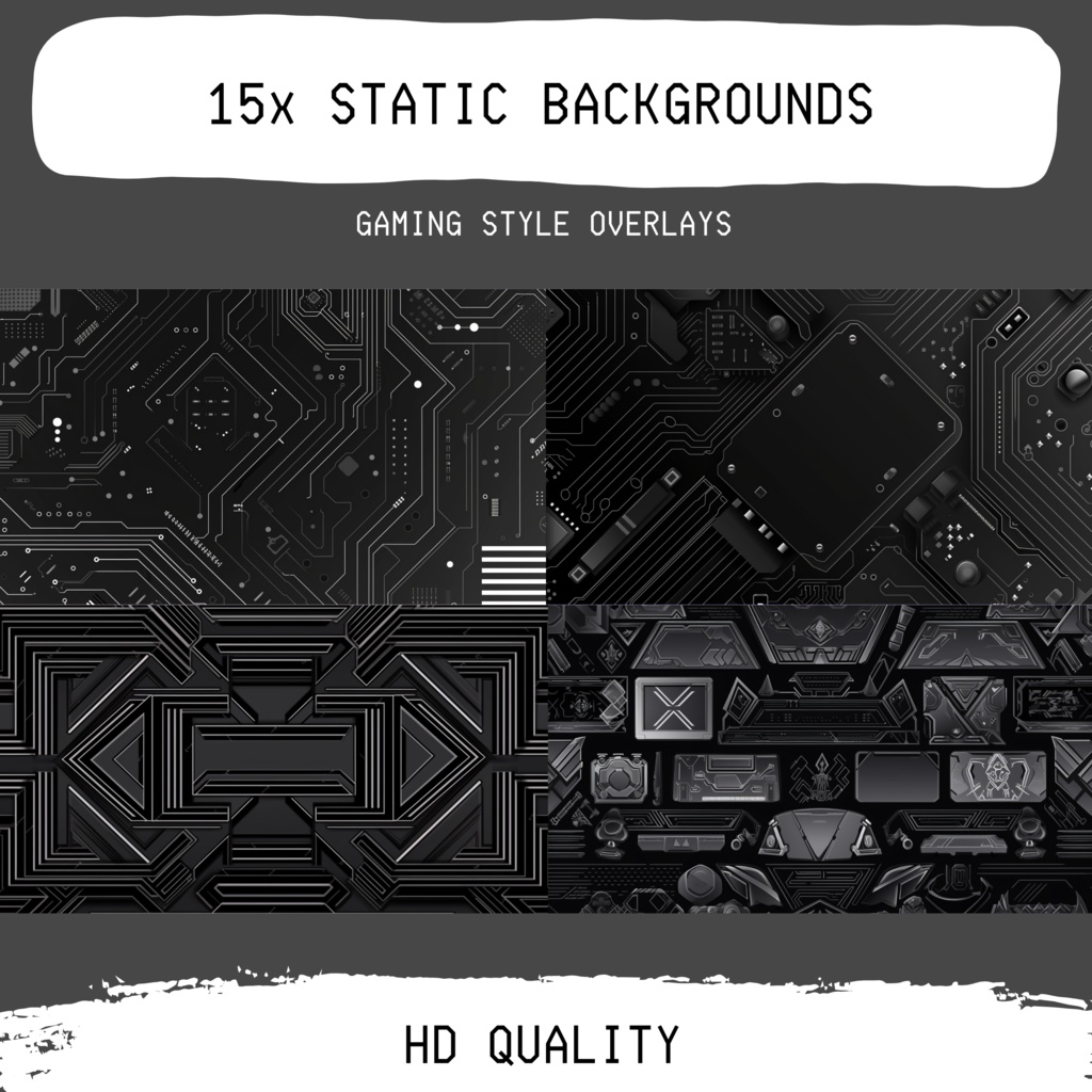 ブラック&ホワイト ゲーム Twitch オーバーレイ、Twitch ストリーム パッケージ、Twitch ゲーム オーバーレイ、Twitch アラート、ストリーム アセット、Twitch アセット。