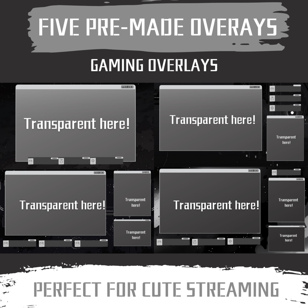 グレーのゲーム Twitch オーバーレイ、Twitch ストリーム パッケージ、Twitch ゲーム オーバーレイ、Twitch アラート、ストリーム アセット、Twitch アセット。