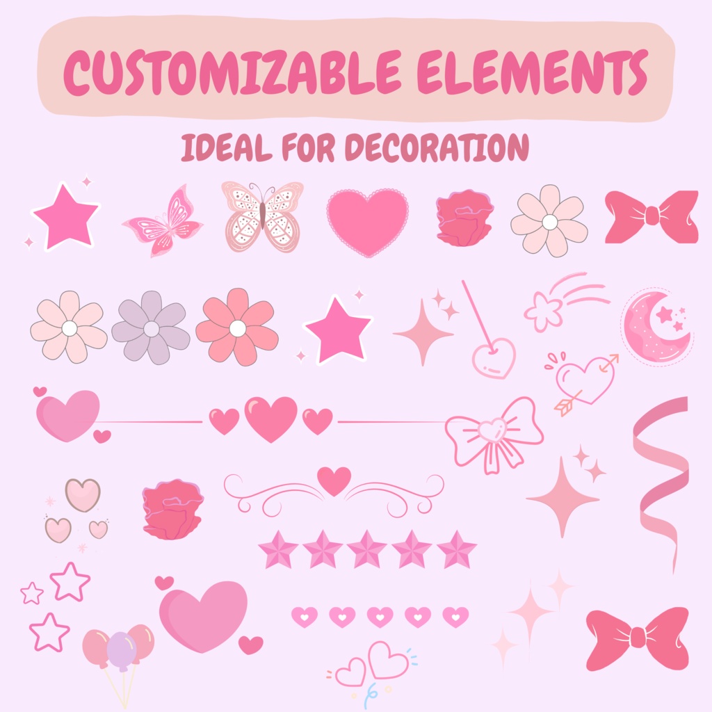 ローファイバレンタインTwitchオーバーレイ - キュートなストリームパッケージ(アラート付き)