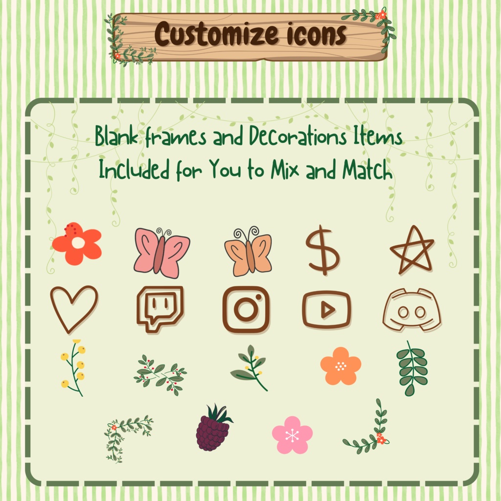 グリーンフォレストTwitchオーバーレイ - ローファイグリーンストリームパッケージ(アラートとパネル付き)