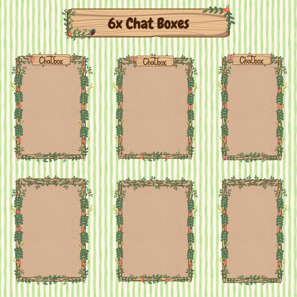 グリーンフォレストTwitchオーバーレイ - ローファイグリーンストリームパッケージ(アラートとパネル付き)