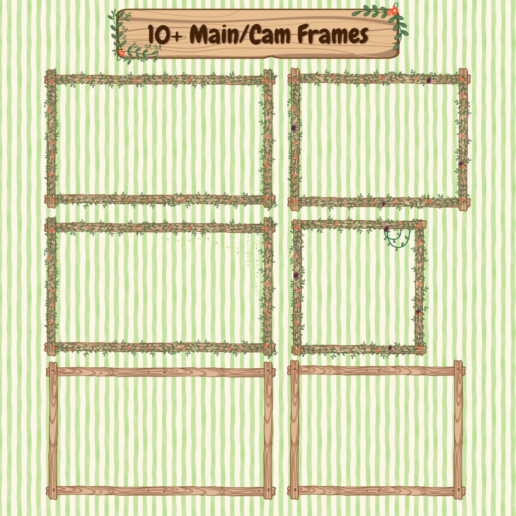 グリーンフォレストTwitchオーバーレイ - ローファイグリーンストリームパッケージ(アラートとパネル付き)