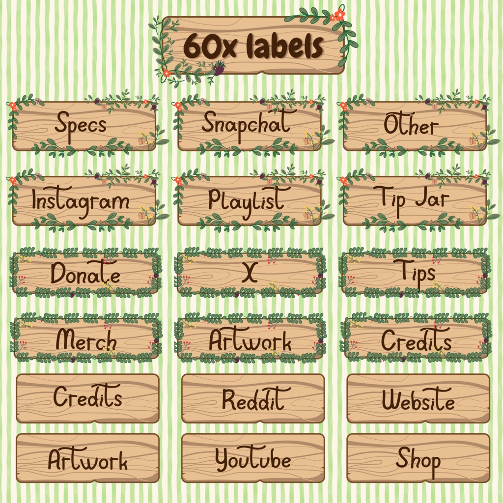 グリーンフォレストTwitchオーバーレイ - ローファイグリーンストリームパッケージ(アラートとパネル付き)