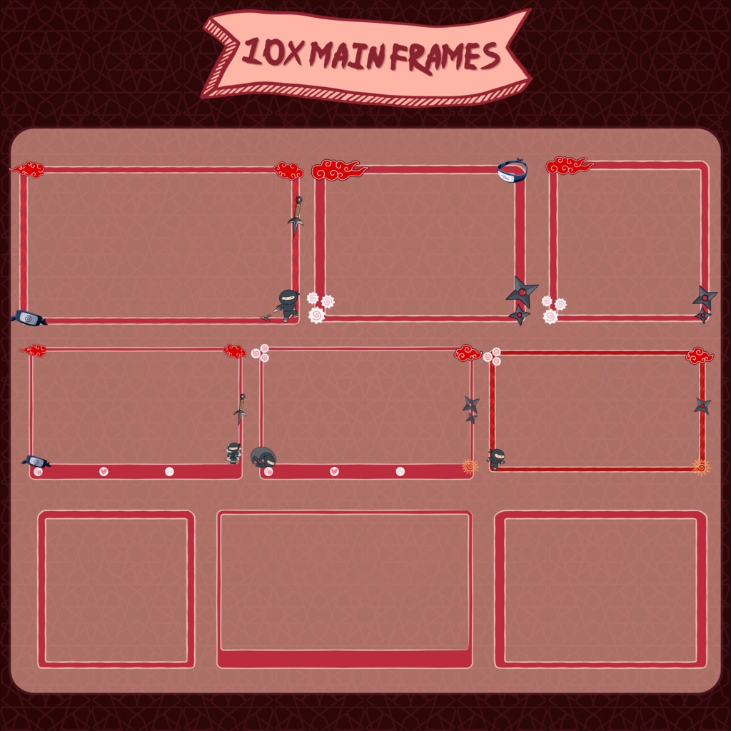 ローファイニンジャTwitchオーバーレイ - ストリームパッケージ(アラートとパネル付き)