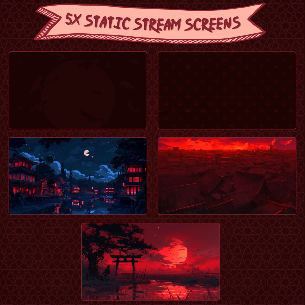 ローファイニンジャTwitchオーバーレイ - ストリームパッケージ(アラートとパネル付き)