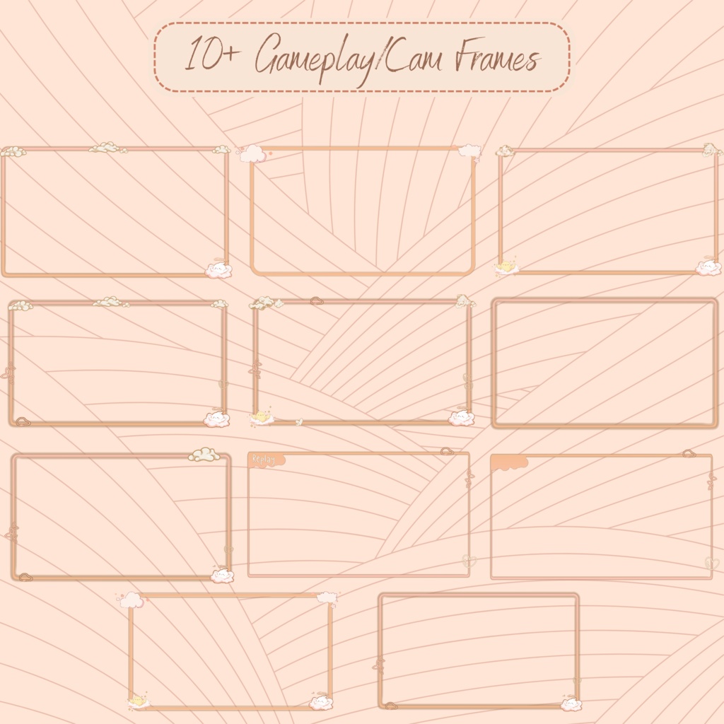 ローファイクラウディTwitchオーバーレイ - コージーストリームパッケージ(アラートとパネル付き)