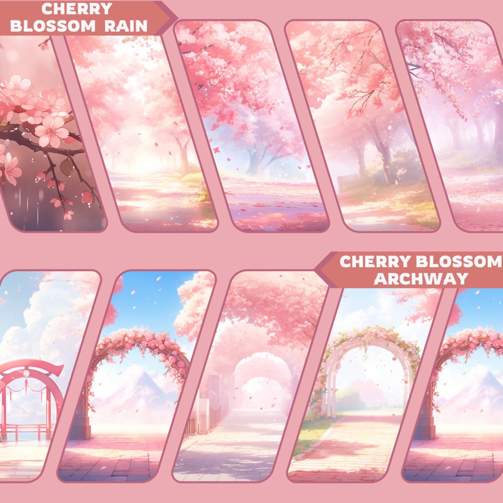 今すぐ無料アイテムをゲットしましょう! 桜 VTuber 背景、100x 仮想背景ストリーム アセット、Lofi 背景、ストリーム背景のブースにメッセージを送ってください。