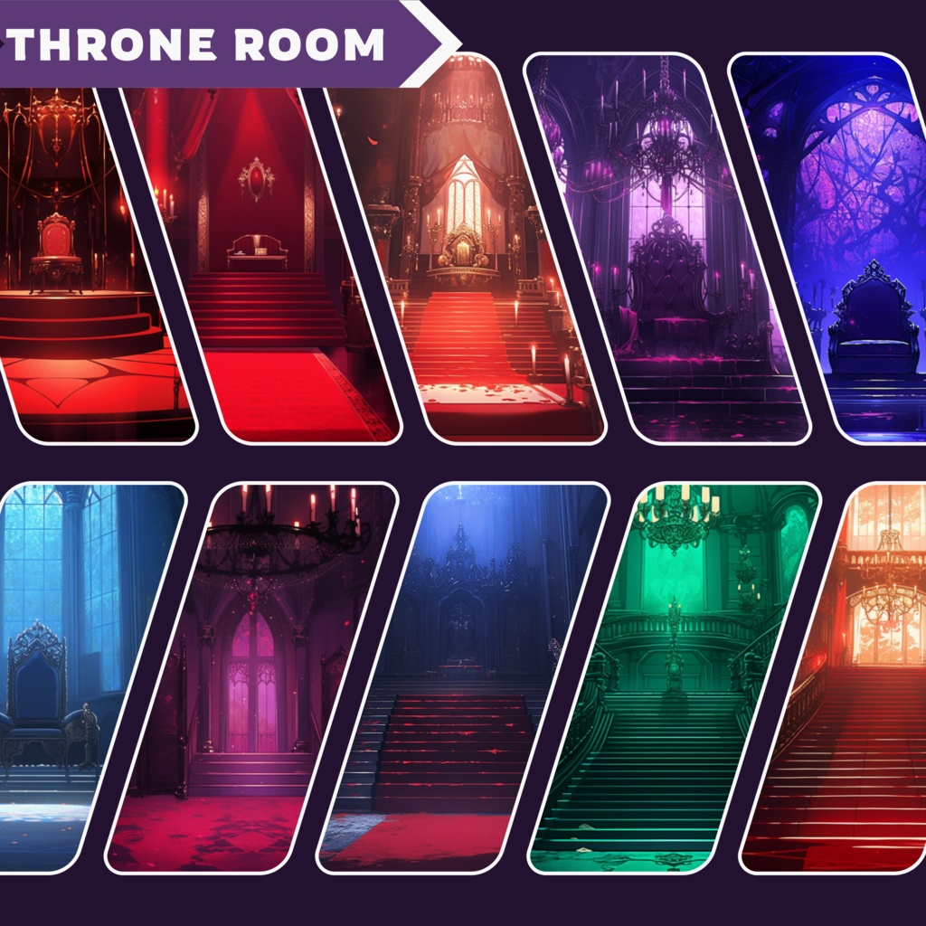 ヴァンパイア VTuber 背景、Twitch ストリーム背景、ストリーム アセット、ローファイ背景、Twitch アセット。